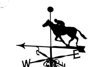 Horse past post weather vane